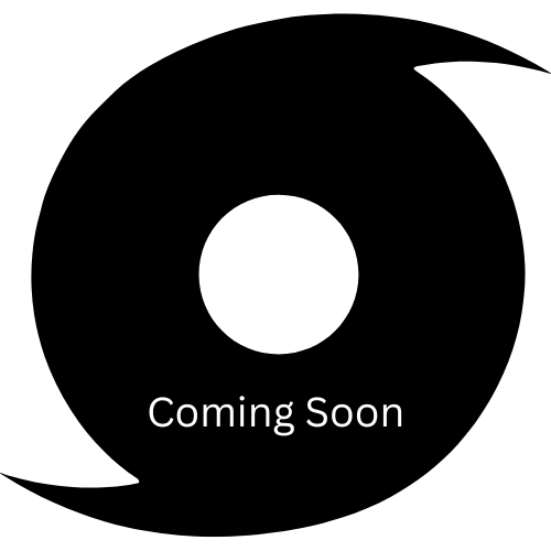A black and white logo with the words coming soon