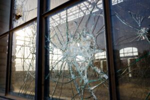 Cracked impact window