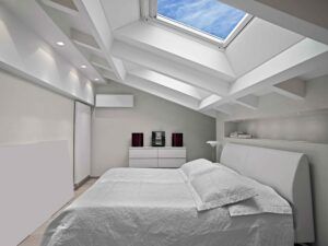 Room with skylight